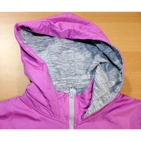 Womens Victoria Secret PINK Quarter Zip Hoodie X-Small XS Heather Gray Magenta - Picture 5 of 10